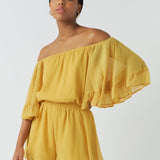 Ruffled Sleeve Romper