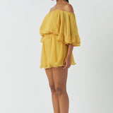 Ruffled Sleeve Romper