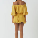 Ruffled Sleeve Romper
