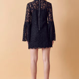 Bell Sleeve Lace Dress