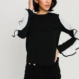 Cascading Ruffle Blouse
