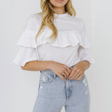 Ruffle Sleeve T-Shirt