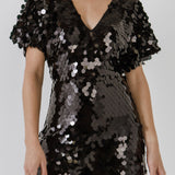 ENDLESS ROSE - Short Sleeve Sequin Romper - ROMPERS available at Objectrare