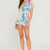 ENDLESS ROSE - Short Sleeve Sequin Romper - ROMPERS available at Objectrare