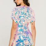 ENDLESS ROSE - Short Sleeve Sequin Romper - ROMPERS available at Objectrare