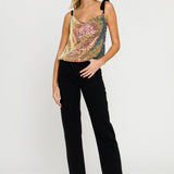 ENDLESS ROSE - Orora Sequins Ribbon Tied Top - TOPS available at Objectrare