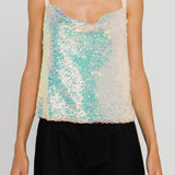 ENDLESS ROSE - Orora Sequins Ribbon Tied Top - TOPS available at Objectrare