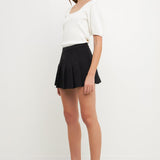Knit Square Neck Puff Top