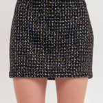 ENDLESS ROSE - Multi Color Tweed Mini Skirt - SKIRTS available at Objectrare