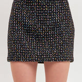 ENDLESS ROSE - Multi Color Tweed Mini Skirt - SKIRTS available at Objectrare