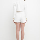 Cutout Blazer Romper