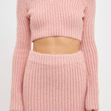 Women's Cropped Long Sleeve Sweater