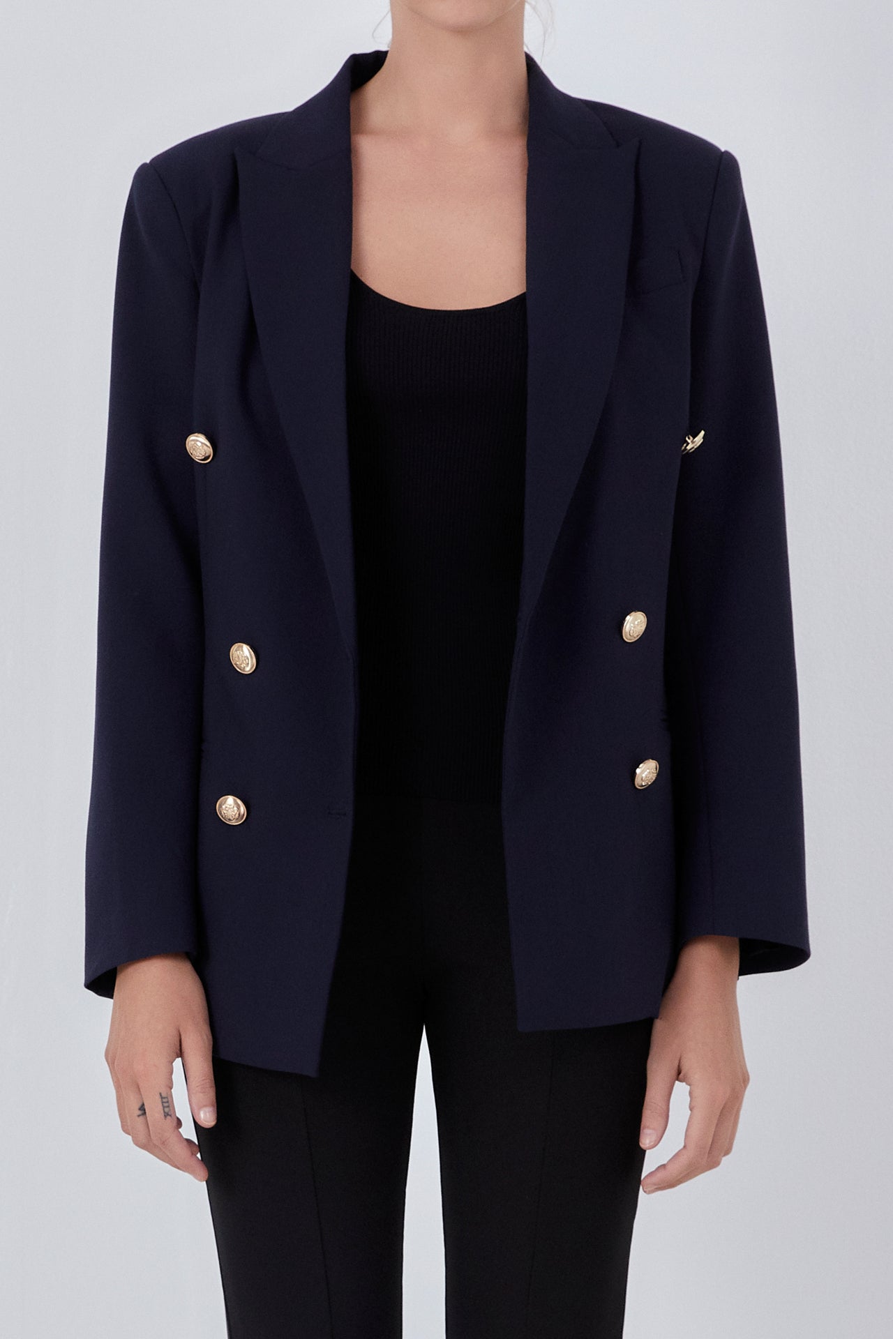 ENDLESS ROSE-Double Breasted Suit Blazer-BLAZERS available at Objectrare