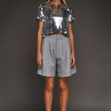 Sequin Crop Top