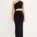 One Shoulder Cutout Maxi Dress
