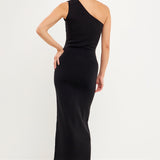 One Shoulder Cutout Maxi Dress