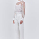 Speckled Mesh Blouse
