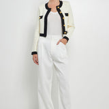 Cropped Button-Up Cardigan