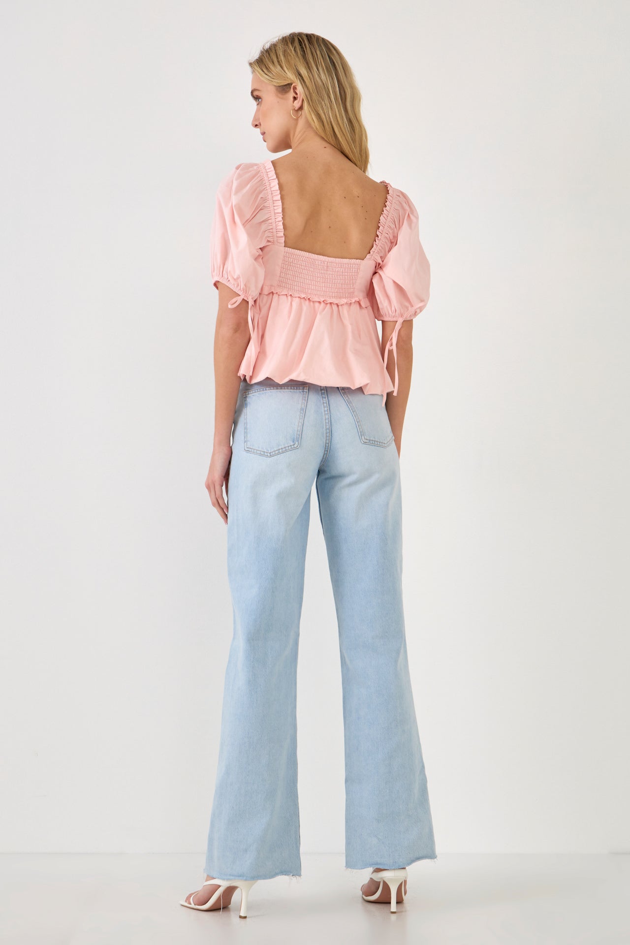 ENDLESS ROSE-Blouson Baby Doll Top-TOPS available at Objectrare