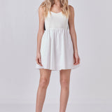 Back Bow Contrast Dress