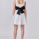 Back Bow Contrast Dress