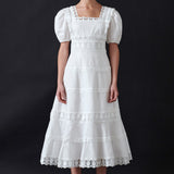 Multi Lace Linen Maxi Dress