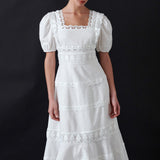 Multi Lace Linen Maxi Dress