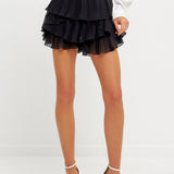Chiffon Pleated Skort