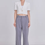 ENDLESS ROSE-Cropped Short Sleeve Blazer-BLAZERS available at Objectrare