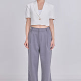 ENDLESS ROSE-Cropped Short Sleeve Blazer-BLAZERS available at Objectrare