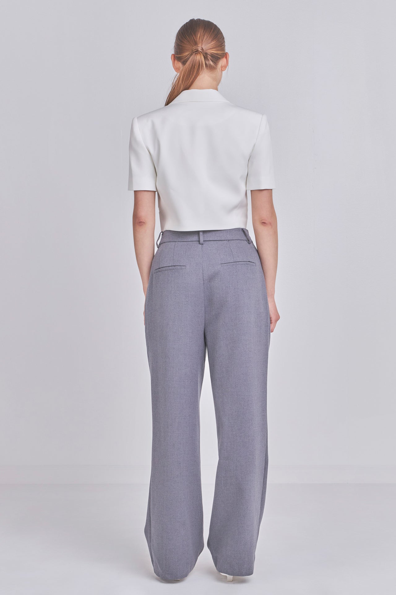 ENDLESS ROSE-Cropped Short Sleeve Blazer-BLAZERS available at Objectrare