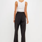 ENDLESS ROSE-High Waisted Buttoned Trousers-PANTS available at Objectrare