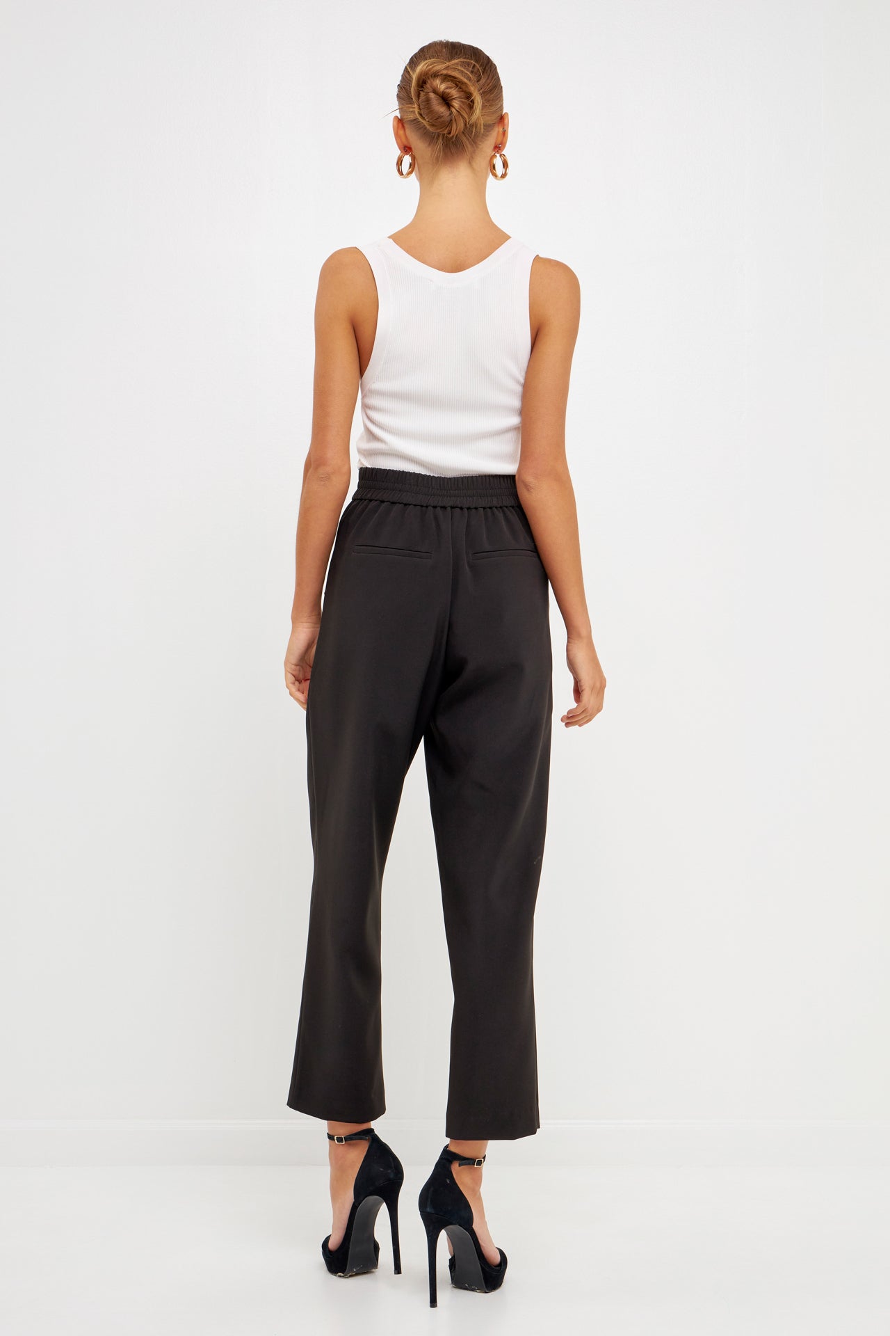 ENDLESS ROSE-High Waisted Buttoned Trousers-PANTS available at Objectrare