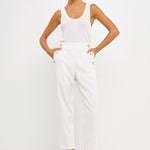 ENDLESS ROSE-High Waisted Buttoned Trousers-PANTS available at Objectrare