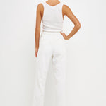 ENDLESS ROSE-High Waisted Buttoned Trousers-PANTS available at Objectrare