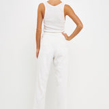 ENDLESS ROSE-High Waisted Buttoned Trousers-PANTS available at Objectrare
