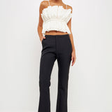 Sheen Ruffled Strapless Top