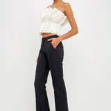 Sheen Ruffled Strapless Top