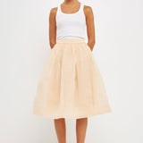 Organza A Line Midi Skirt
