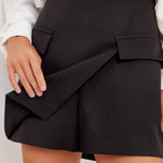 ENDLESS ROSE-Front Wrap Mini Skort-SKORTS available at Objectrare