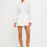 ENDLESS ROSE-Front Wrap Mini Skort-SKORTS available at Objectrare