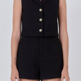Tweed Collared Vest