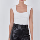 Textured Tulle Top