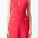 ENDLESS ROSE - Shank Button Knit Mini Dress - DRESSES available at Objectrare