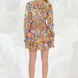 Floral Smocked Tiered Mini Skirt
