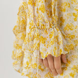 Chiffon Floral Ruffled Mini Dress