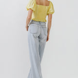 Sweetheart Smocked Puff Sleeve Top