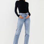 ENDLESS ROSE - Turtle neck Long Sleeve Knit Top - TOPS available at Objectrare