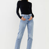 ENDLESS ROSE - Turtle neck Long Sleeve Knit Top - TOPS available at Objectrare
