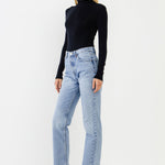 ENDLESS ROSE - Turtle neck Long Sleeve Knit Top - TOPS available at Objectrare